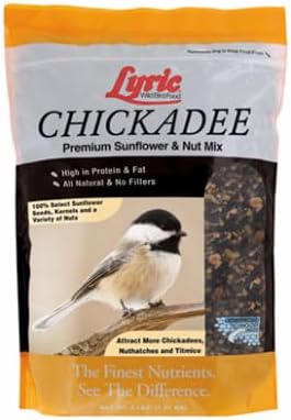 Lyric Chickadee Wild Bird Seed - 20 lb Bag - Sunflower & Nut Premium Wild Bird Seed for Chickadees and Outside Feeders