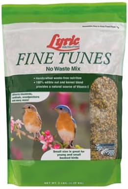 Lyric Fine Tunes Wild Bird Seed Mix for Outside Feeders - 5 lb Bag - Attracts Bluebirds, Finches, Chickadees & More