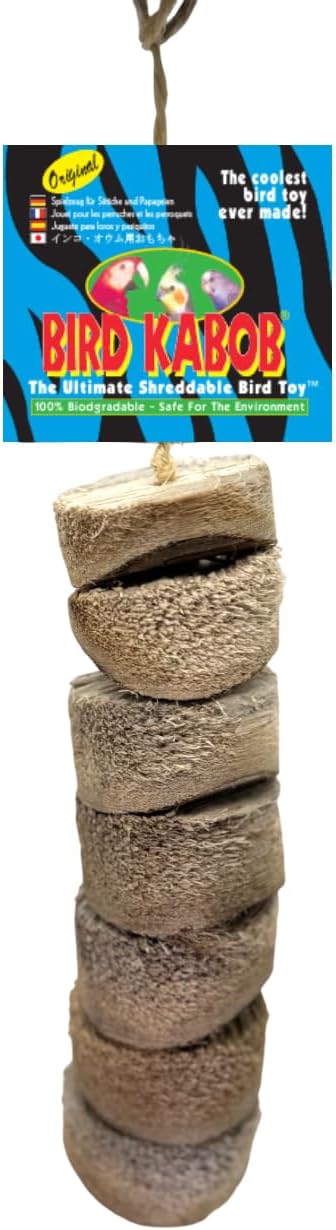 Bird Kabob Pet Soft Pithy Wood Shreddable Bird Toy for Hookbill Birds