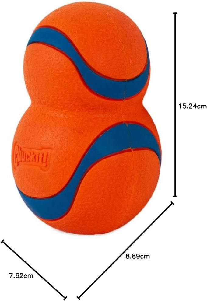 chuckit ultra tumbler dog fetch toy durable rubber erratic tumbling motion