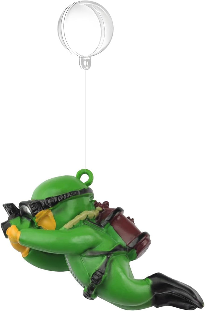 onesimcr floating fish tank decorations, aquarium accessories, diver decoration for all fish tanks, eco-friendly resin, adjustable position