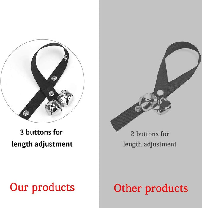 Luckyiren Upgraded Puppy Bells Dog Doorbells for Door Knob Training Go Outside Premium Quality 3 Snaps Adjustment