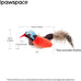 Whisker World 2-Pack Catnip Bird Toys with Lifelike Chirp Sound and Real Feather