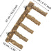 Natural Wooden Bird Ladder for Small Animal Exercise and Chewing Toy, 12.2 inches, Easy Installation