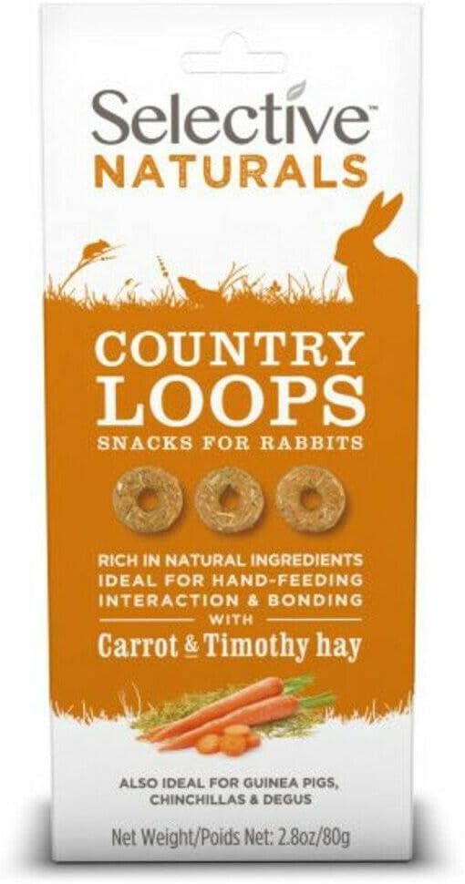 Supreme Science Selective Naturals Country Loops for Rabbit, 2.8 oz, High-Quality Rabbit Feed.