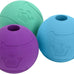 Chew King 3 inch natural rubber fetch balls durable dog toy pack of 3