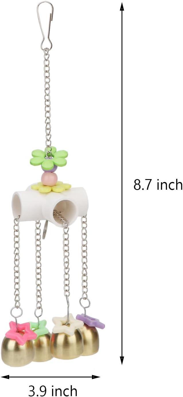 Bird Parrot Bells Toy for Budgie Parakeet Cockatiel Conure African Grey Lovebird with Sweet Sound