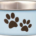loving pets bella stainless steel dog & cat bowls - spill proof medium 20-35 lbs blueberry