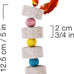 2-pack Unibene star-shaped bird beak grinding stones with lava block calcium supplement, cotton rope, and bell for African Greys, Conure, and small animals