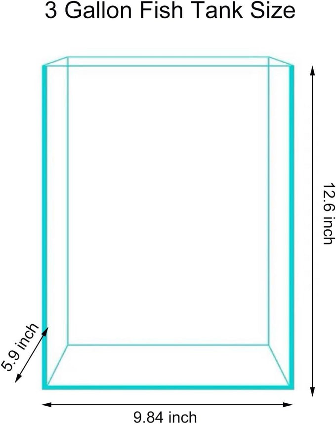 Vimvins 3 gallon ultra white glass fish tank for small aquariums with betta, snails, shrimp and aquatic plants