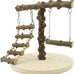 Natural Wood Bird Perch Stand for Small to Medium Size Parrots, Portable Training Perch