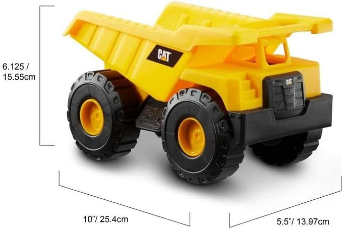 cat construction toys 10" dump truck heavy-duty plastic working tilting bed toddler & kids