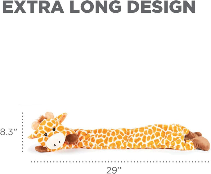 outward hound giraffe longidues squeaky plush dog tug toy 29 inch ultra-long durable k9 tuff guard
