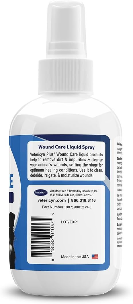 Vetericyn Plus 3-ounce Dog Wound Care Spray, Healing Aid and Skin Repair for Animals, pH-balanced and Non-toxic