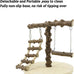 Natural Wood Bird Perch Stand for Small to Medium Size Parrots, Portable Training Perch