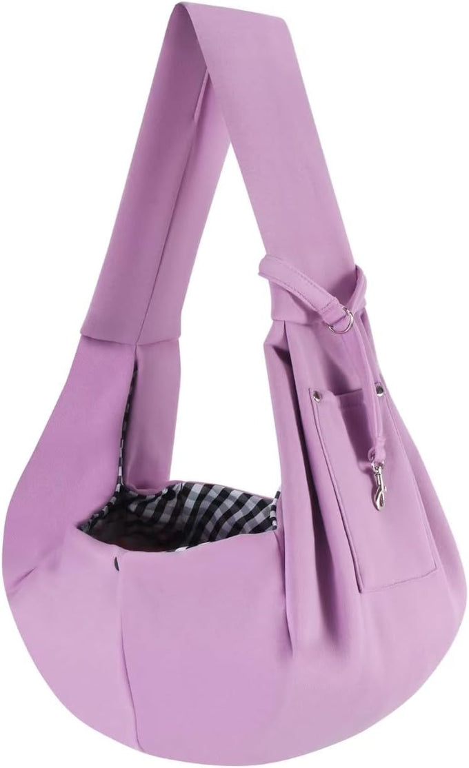 dog carrier sling - reversible puppy carrier purse with storage pocket