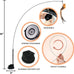 Whiskertons Interactive Bird Simulation Cat Toy Set for Indoor Cats with Suction Base, 5 Replacement Birds, Feathers & Bells