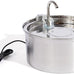 kittySpout stainless steel cat water fountain, 3.2L corded, automatic, quiet, dishwasher safe, 304 stainless steel, 1.5W pump, 20dB noise level