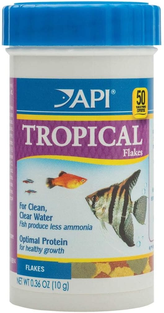 API Tropical Flakes Fish Food, .36-Ounce Container for Tropical Community Fish