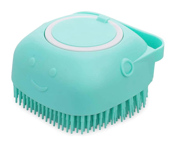 Blue Soft Pet Massage Bath Brush for Puppy Dog Cat Grooming Cleaning Gentle