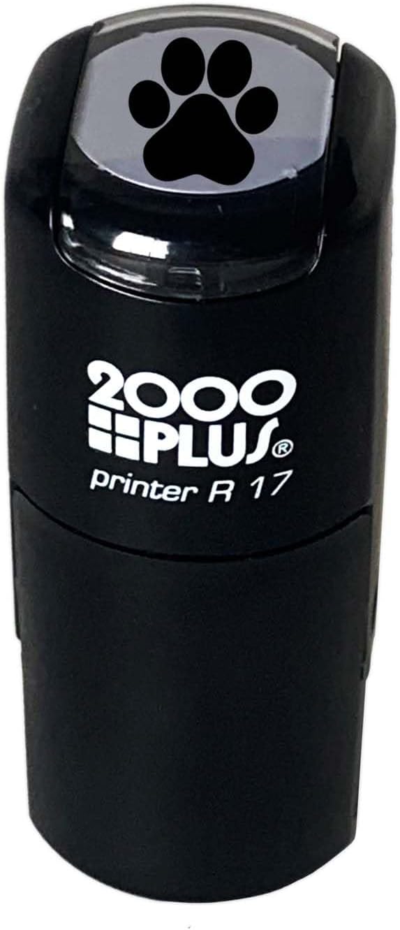 2000 Plus Labrador Retriever Self Inking Stamp - 9/16" Small Black Dog Imprint - Black Lab Puppy Reward Stamp