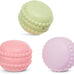 Barkbox Macaruffs plush dog toy bundle for small dogs with all-natural rubber and squeaker fun