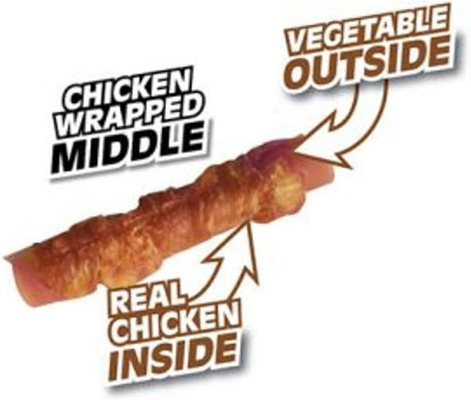 SmartBones Rawhide-Free Chicken-Wrapped Sticks, Mini Sticks with Chicken and Peanut Butter, 7 Ounce