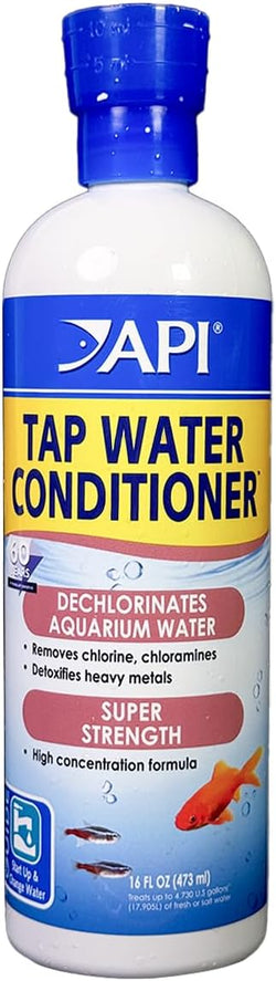 api tap water conditioner 16-ounce bottle for aquariums neutralizes chlorine and chloramines