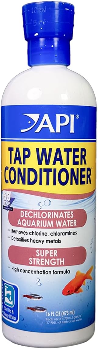api tap water conditioner 16-ounce bottle for aquariums neutralizes chlorine and chloramines