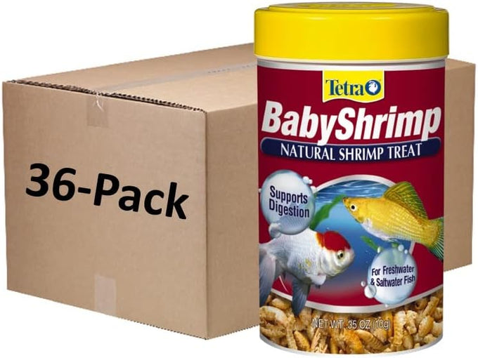 Tetra BabyShrimp 0.35 ounce, Natural Shrimp Treat for Freshwater and Saltwater Aquarium Fish, Digestive Aid and Color Enhancer