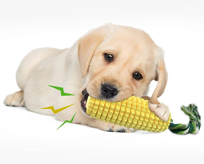 carllg dog chew toys for aggressive chewers, durable squeaky interactive dog toys corn stick toy for small medium large breeds
