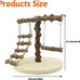 Natural Wood Bird Perch Stand for Small to Medium Size Parrots, Portable Training Perch