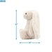 Best Pet Supplies Interactive Squeaky Dog Chew Toy for Small, Medium & Large Dogs, Fetch Lovers - Bunny (Beige), Large
