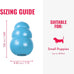 Kong puppy natural rubber soft chew toy for small puppies blue color gentle on teeth