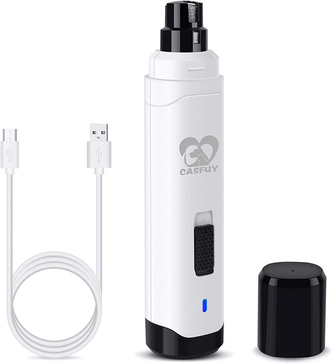 Casfuy 2-Speed Professional Electric Pet Nail Trimmer for Small Medium Large Dogs & Cats Dark Blue
