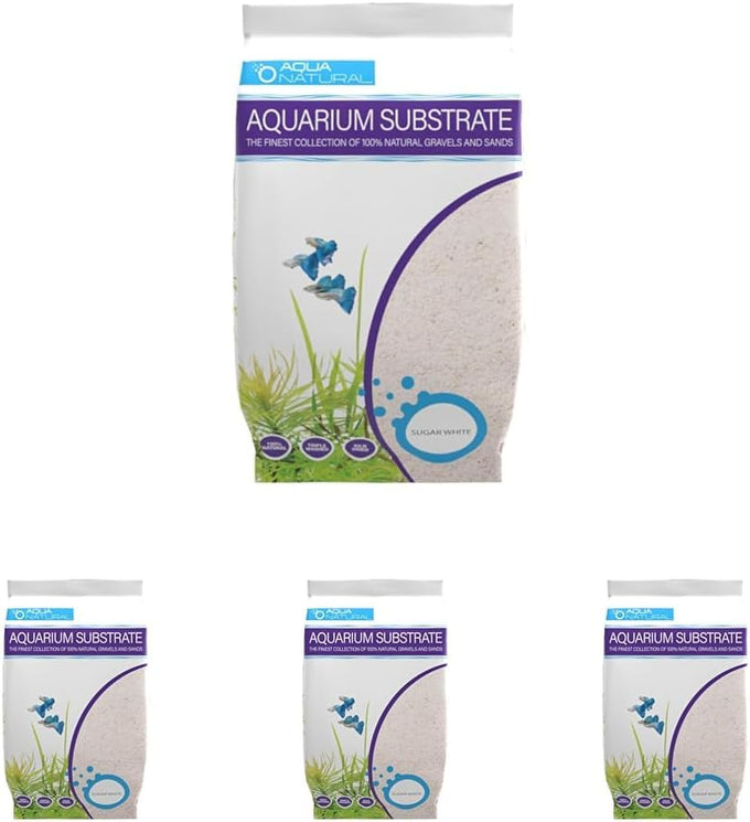 Aqua Natural Sugar White Sand 10lb Substrate for Aquascaping Aquariums and Terrestrial Environments