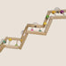 12-inch foldable hardwood parrot climbing bridge with colorful beads, 2 pack tri-section cage accessories for small birds