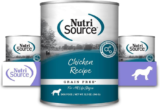 NutriSource Grain Free Chicken Recipe Dog Food, 12.3 Oz, Pack of 12