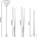ohtomber aquascape 4pcs terrarium supplies with long tweezers, feeding tongs, aquarium scissors, and algae scraper