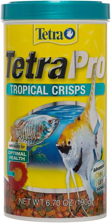 TetraPro Tropical Crisps 6.70 Ounces, Advanced Clear Water Formula for Tropical Fish Aquariums