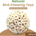 Soft Sola Atta Ball Bird Toy - Bird Foraging Toy for Sharpening Claws and Beaks for Small Birds, 6PCS, 2.36''