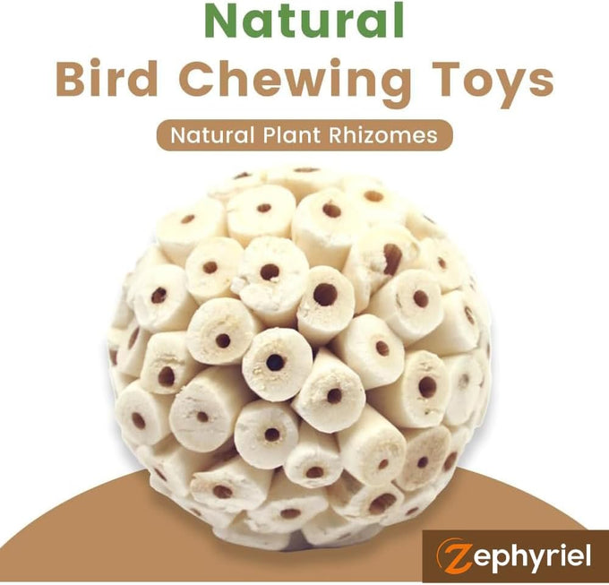 Soft Sola Atta Ball Bird Toy - Bird Foraging Toy for Sharpening Claws and Beaks for Small Birds, 6PCS, 2.36''
