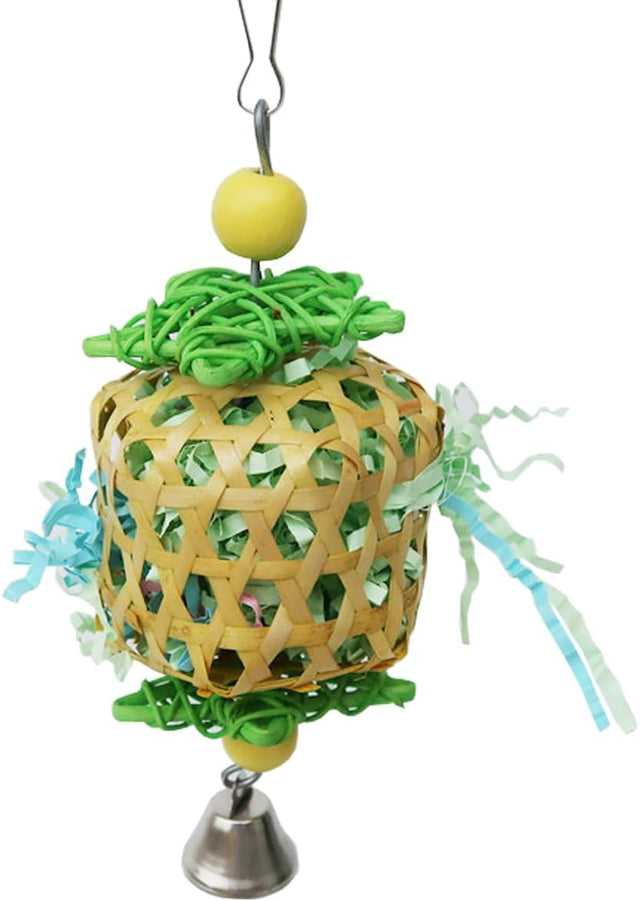 Bird Toys for Conures Parakeet birds cage accessories bird shredding foraging toys with natural rattan and apple wood
