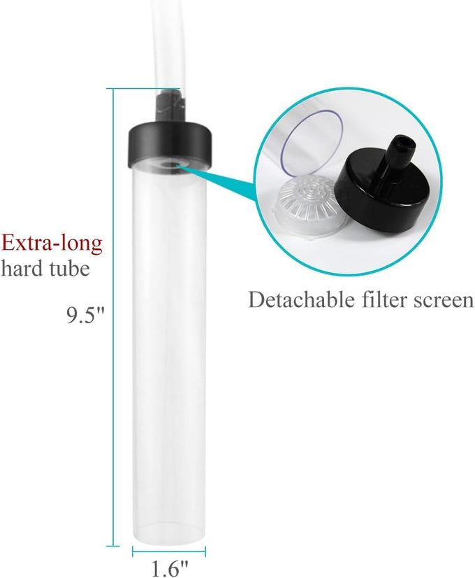 laifoo 5ft aquarium siphon vacuum cleaner for fish tank cleaning gravel and sand, easy to control and durable hose