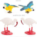 10-piece plastic parrot model toys, flamingo bird figurine collectibles, kid-friendly educational playset