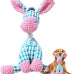 Brown Durable Dog Stuffed Toy for Aggressive Chewers, Interactive Squeaky Teething Toy for Small Medium Large Dogs Puppy