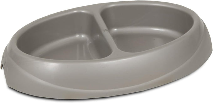 Petmate 23174 Double Diner Pet Dish, Small, Microban Coated, Dishwasher Safe, Non-tip Design