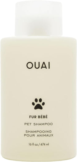 ouai fur bébé gentle cat and dog shampoo, 16 fl oz, vegan, cruelty-free, mercer street scent
