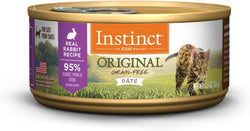 Instinct original grain free natural wet canned rabbit recipe cat food, 5.5 oz cans, case of 12