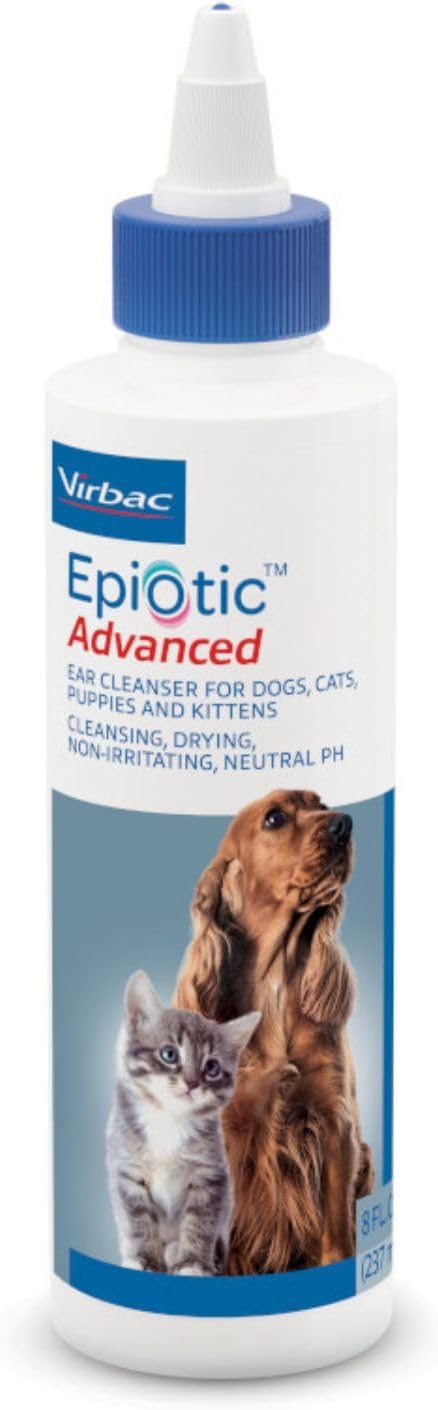 Virbac Epiotic Advanced Ear Cleanser for Dogs and Cats, 4 oz, Powerful and Gentle, Sensitive Skin Friendly
